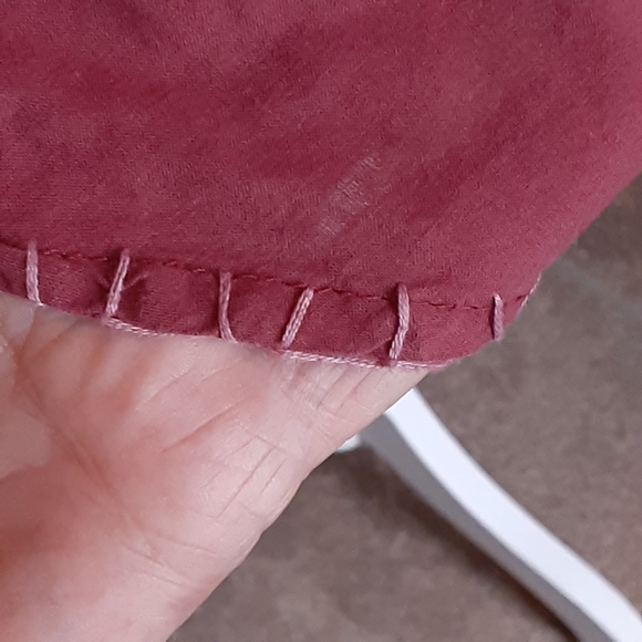 magazine estd. 1993 Cotton BOHO Flared Bodice String Tie Deep Scoop Top S Med - Picture 7 of 8